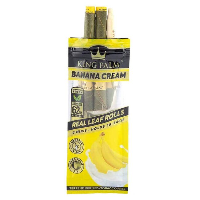 【KING PALM】- Mini Pre-Rolled Banana Cream ナチュラルリーフラップ